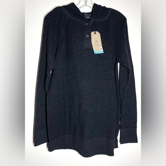 Prana | Milani Tunic / Hoodie | Dark Grey/Black | Size L - Picture 1 of 5